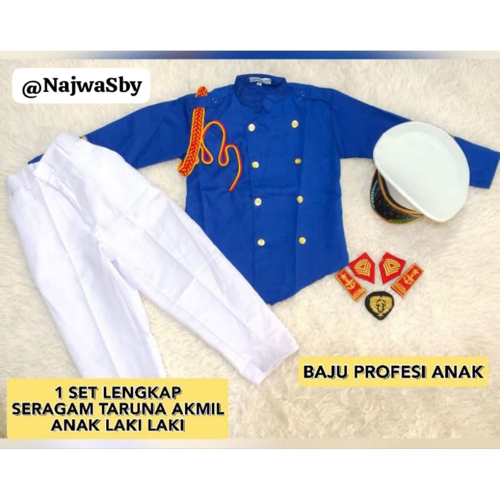BAJU PROFESI TARUNA AKMIL LAKI-LAKI / BAJU SERAGAM TARUNA AKMIL BIRU