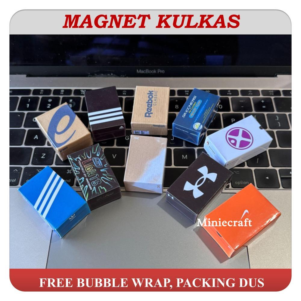 MAGNET TEMPELAN KULKAS MINIATUR PRODUK DUS SEPATU ADIDAS,NIKE,SKECHERS DLL
