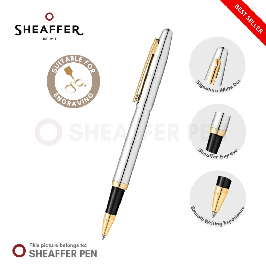 Sheaffer® VFM Chrome with Gold-Tone Rollerball