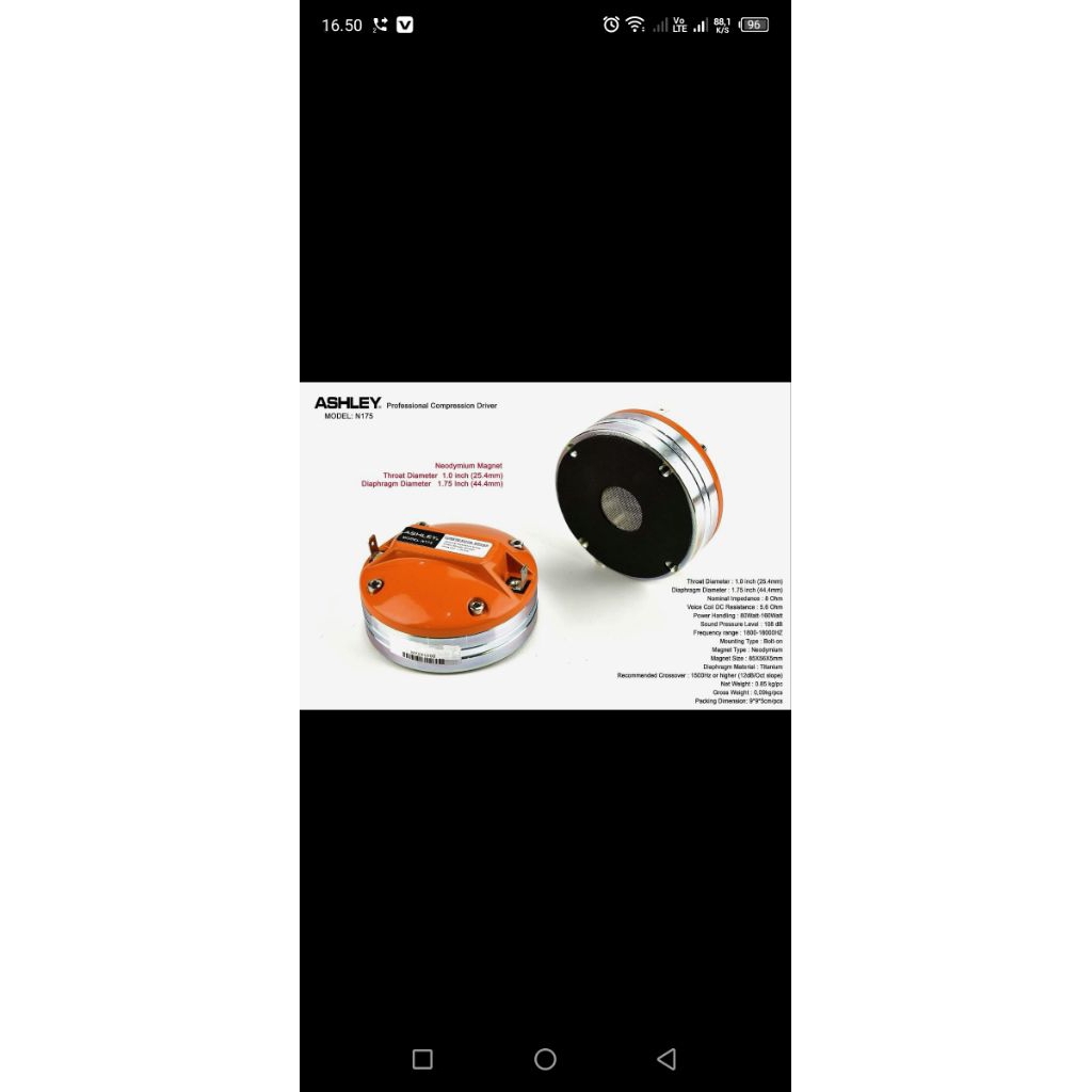 TWEETER / DRIVER ASHLEY N175