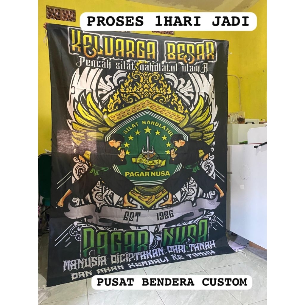 BENDERA 200x300cm, FREE FLAG, STICKER, KUPON BERHADIAH, HARGA PABRIK, BENDERA PRINTING PAGAR NUSA, B