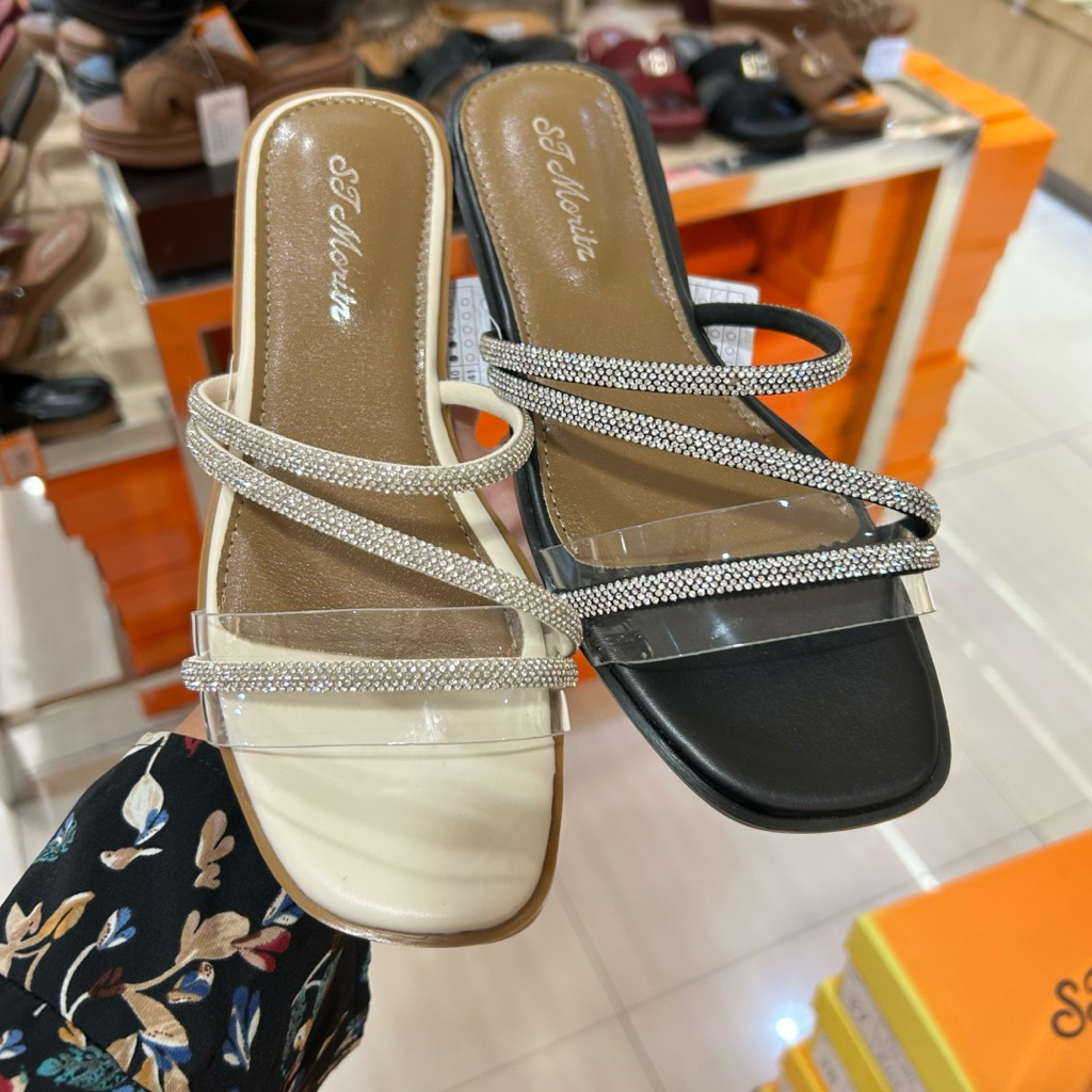 sandal flat wanita ST.MORITZ original