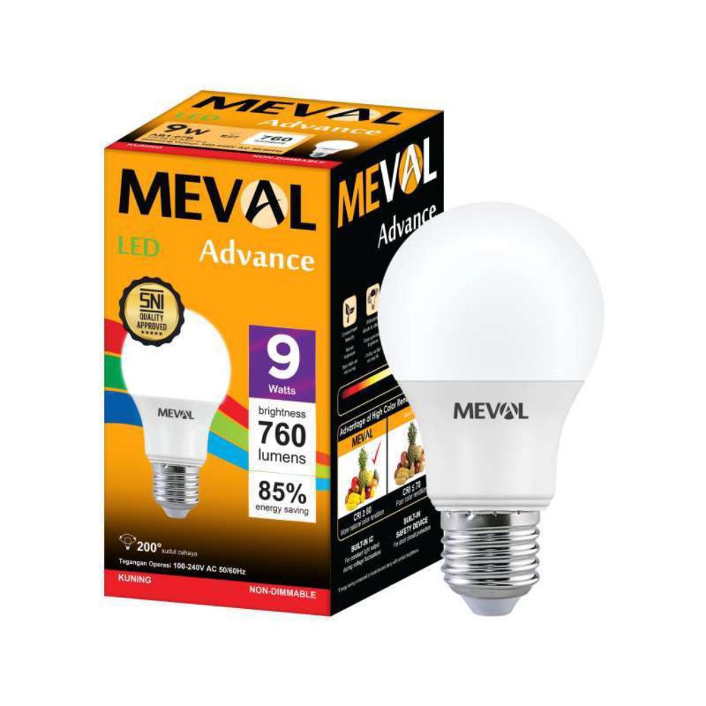 BULB LED MEVAL 9 WATT PUTIH