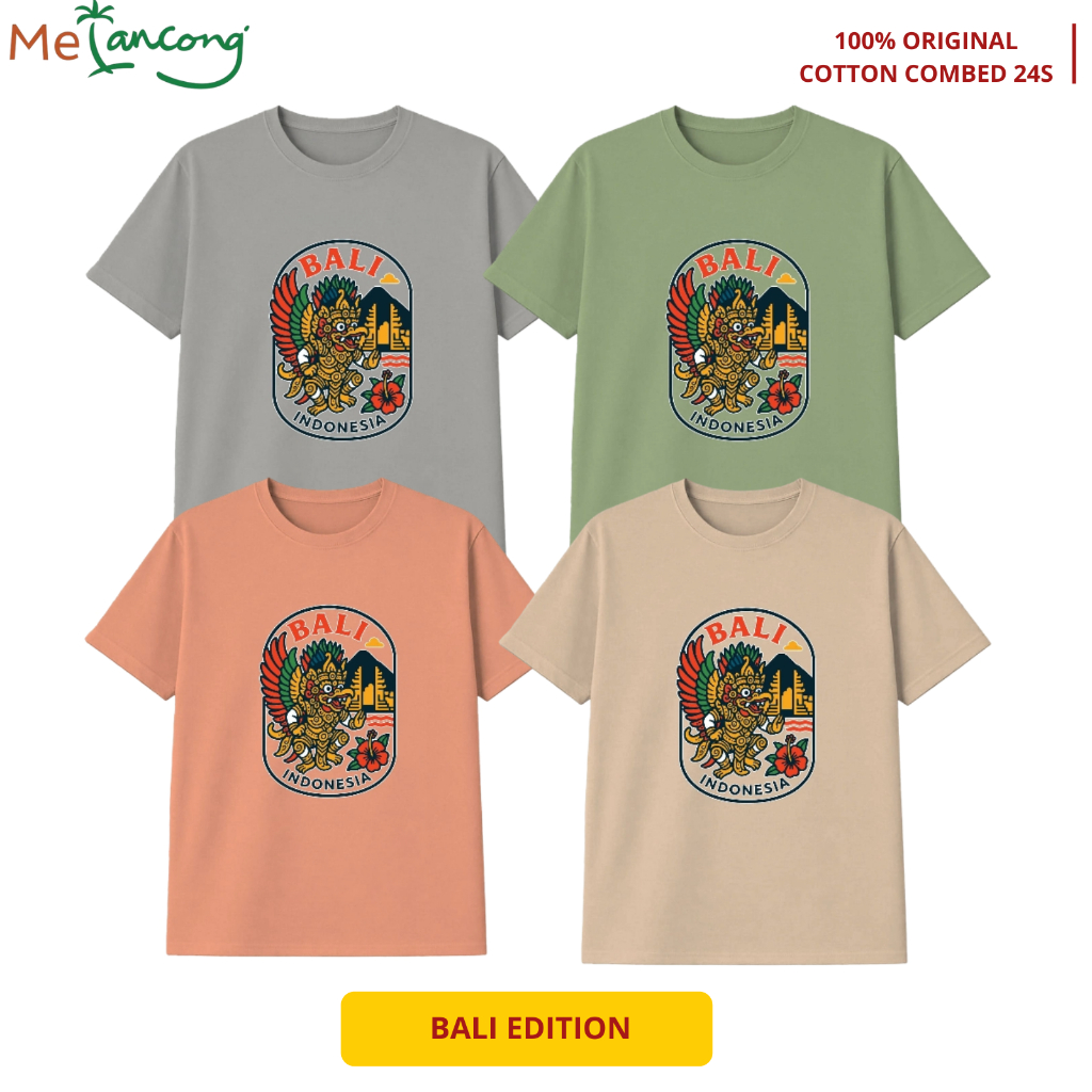 T-shirt Kaos Lengan Pendek Baju Pria Wanita Combed Cowok High Kain Bali KSBL030