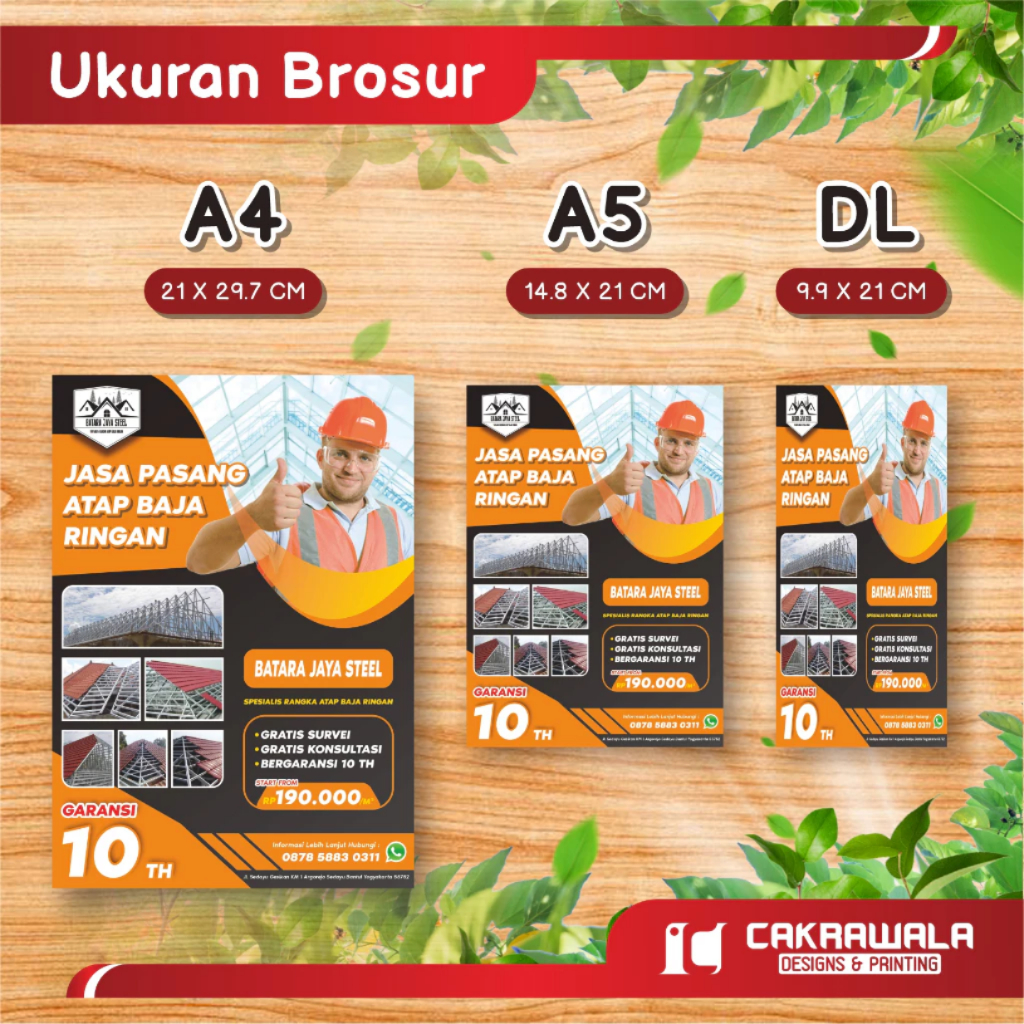 BROSUR CUSTOM BERBAGAI UKURAN - CETAK FLYER / CETAK BROSUR / CETAK LEAFLET - BOOKLET FLYER CUSTOM DL