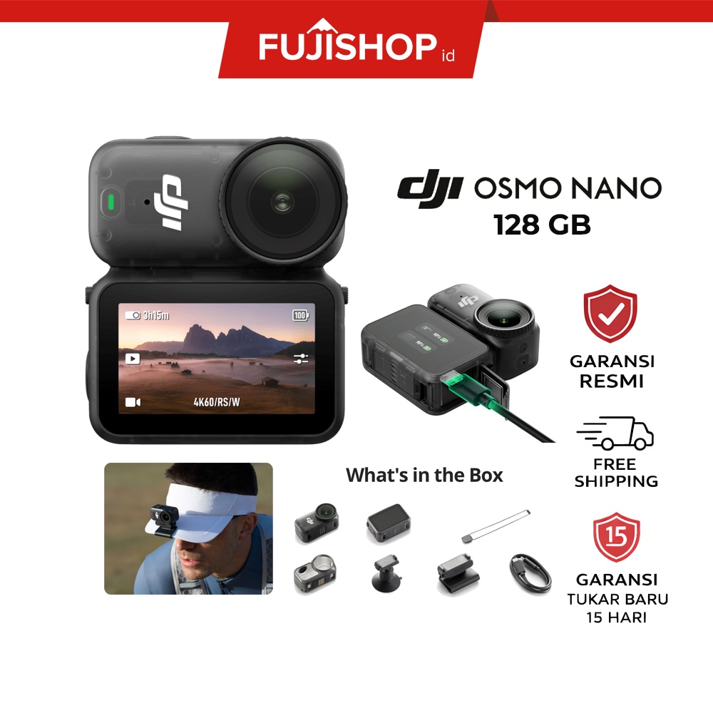 DJI Osmo Nano 128GB / 64GB Action Cam 4K Garansi Resmi
