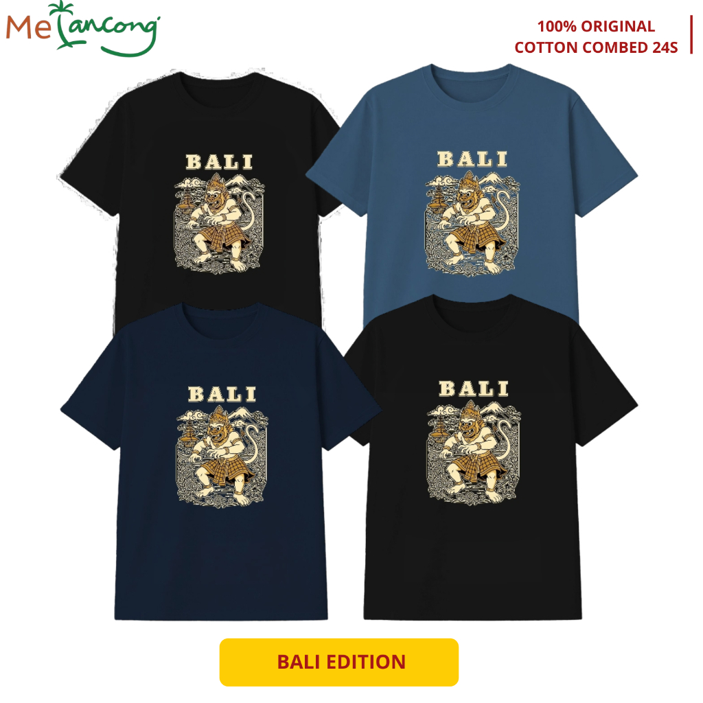 T-shirt Kaos Lengan Pendek Baju Pria Wanita Combed Cowok High Kain Bali KSBL035