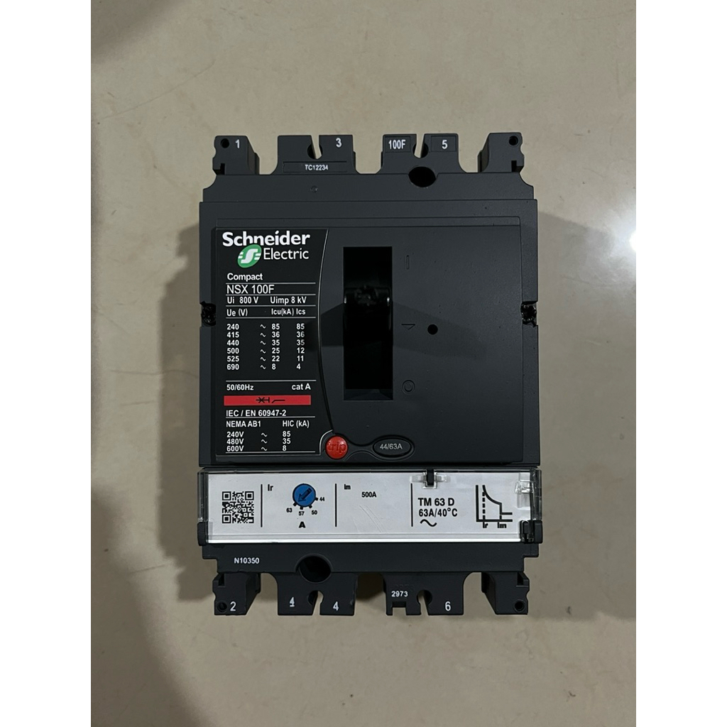 MCCB NSX 3P Schneider 63A/80A/100A