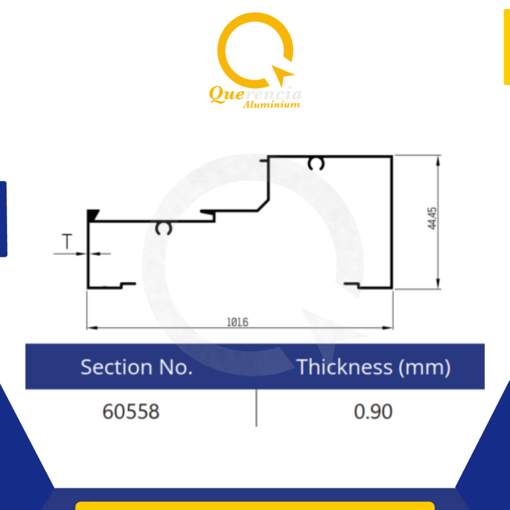 Dacon 60558 Aluminium Profile Kusen Bahan Pintu Jendela 4" | Aluminium Batangan 6 Meter | Bahan Bang