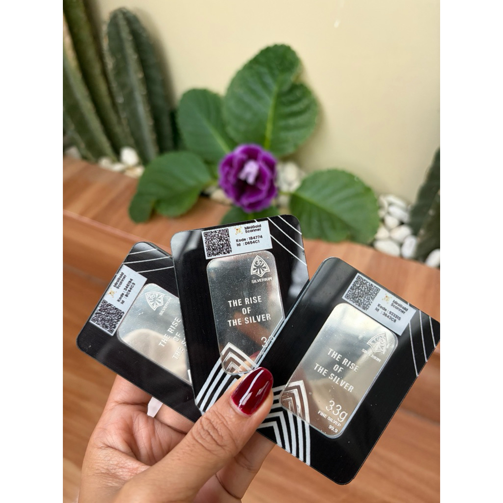 Ready Stok Perak Silverium berat 33 dan 50 Gram kadar 99.9