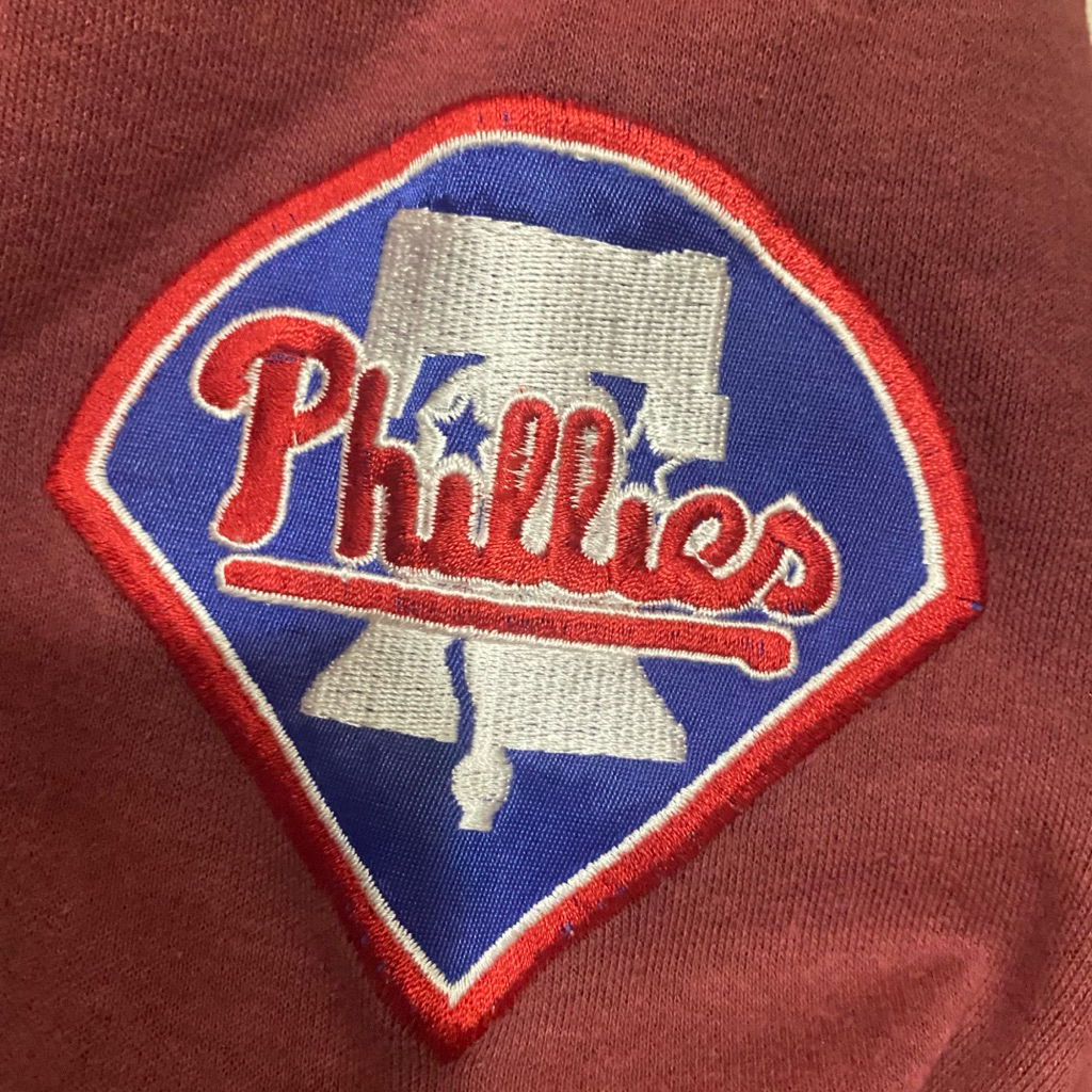 Hoodie bukan crewneck MLB Phllies Mitchell & Ness size S