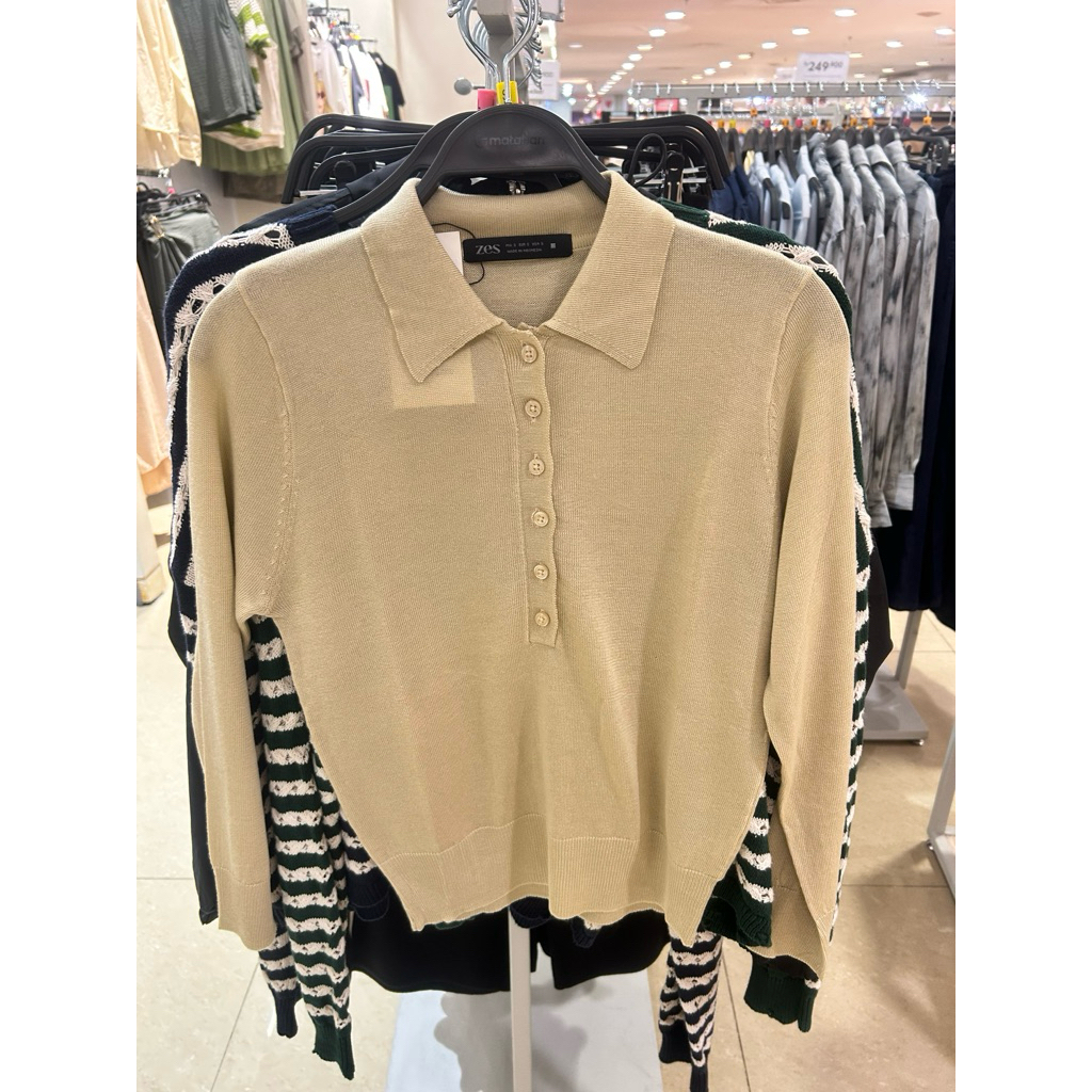 ZES Sweater polo rajut size S-XL