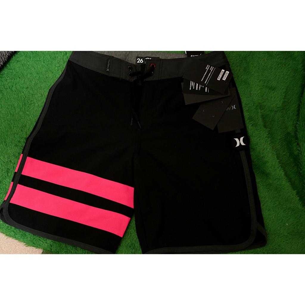 Celana Hurley Boardshorts Original Phantom - Celana Renang Pria Hurley Pink Black / preloved