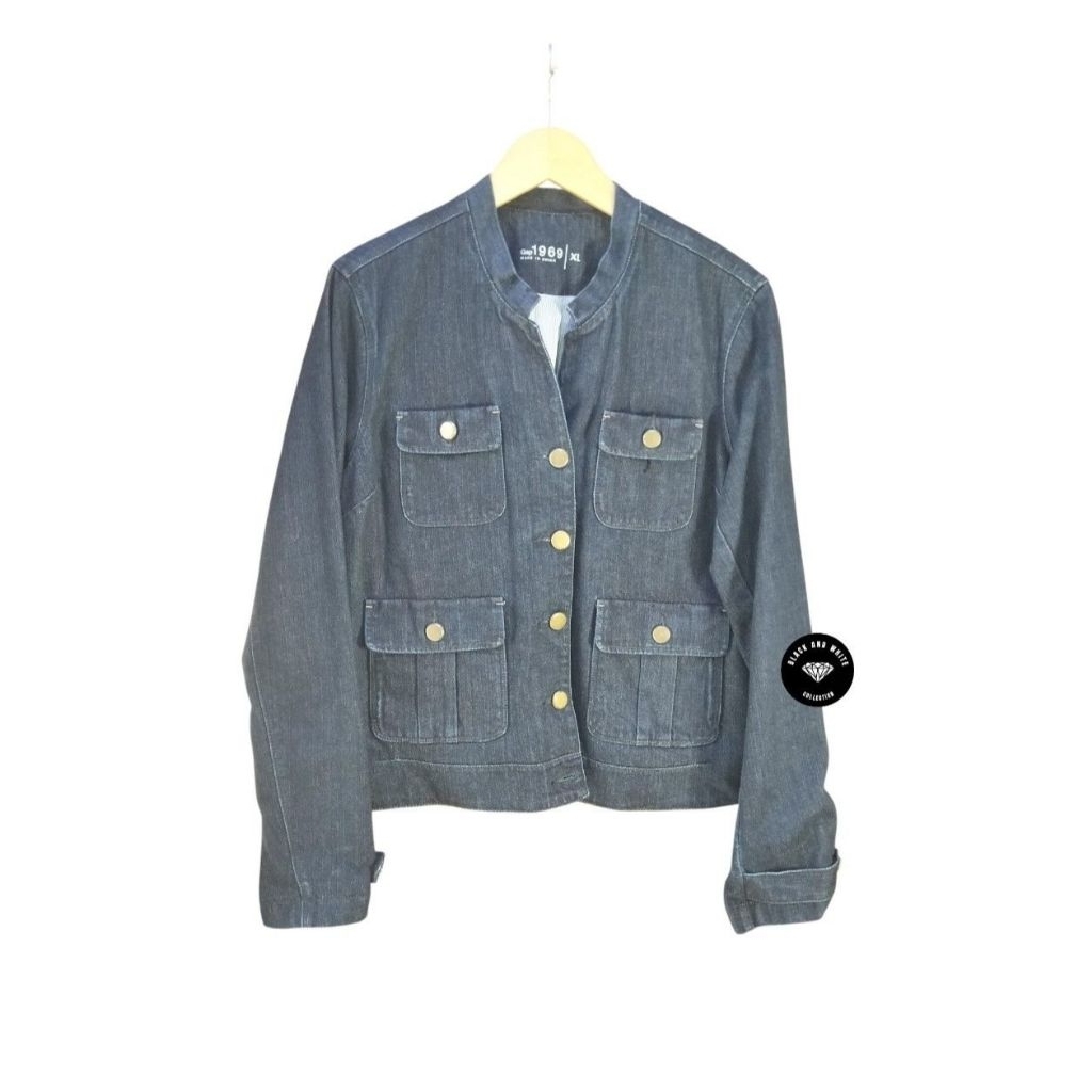 GAP MAN'S JACKET/JAKET PRIA BLACK WHITE COLLECTION
