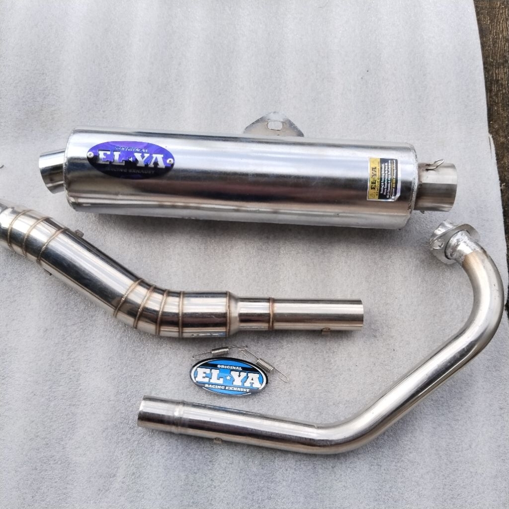 KNALPOT CKD BOBOKAN DAN STANDAR ORIGINAL ELYA RACING PNP SATRIA FU VIXION OLD JUPITER MX SONIC CBR