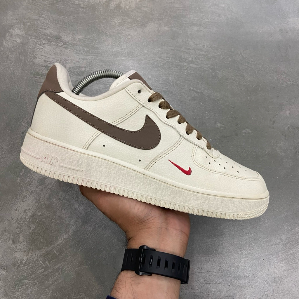[Size 41] Nike Air Force 1 Cream White Brown Beige (808788-996) Second Kondisi Mulus Nominus Like Ne