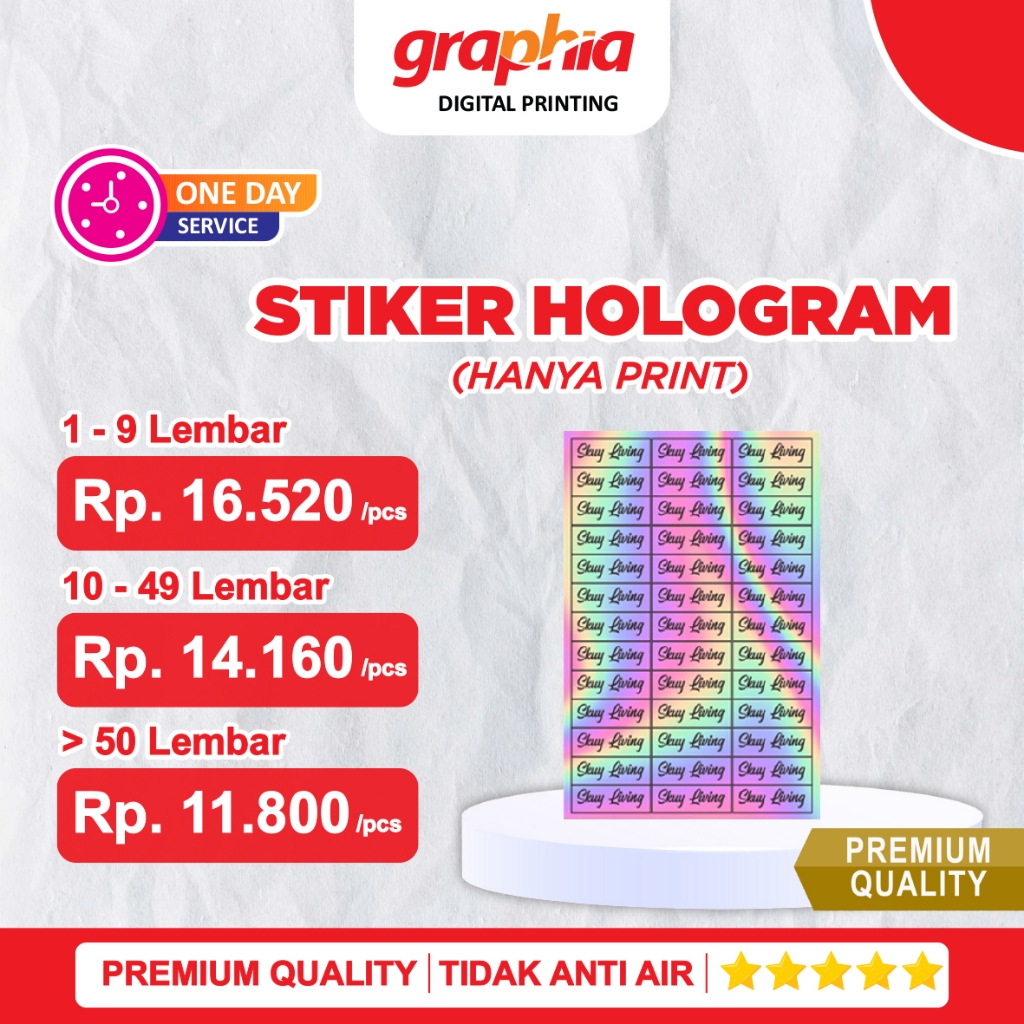 Sticker Hologram A3+