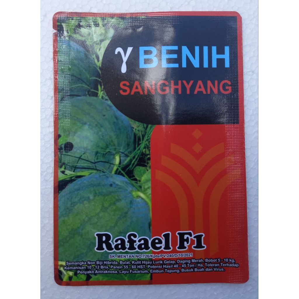 Benih / Bibit Biji Semangka Non Biji Hibrida Rafael F1 Kemasan 20 g