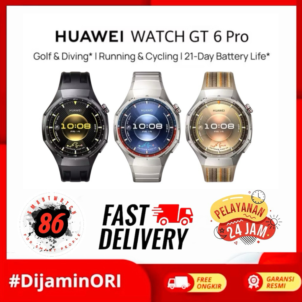 Huawei watch gt 6 pro 46mm garansi resmi brown