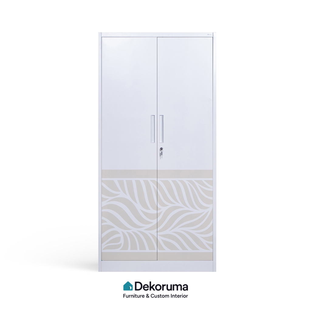 Dekoruma ANSEL Lemari Pakaian Besi 2 Pintu / Lemari Pakaian 2 Pintu / Lemari Baju Besi 2 Pintu - Cok