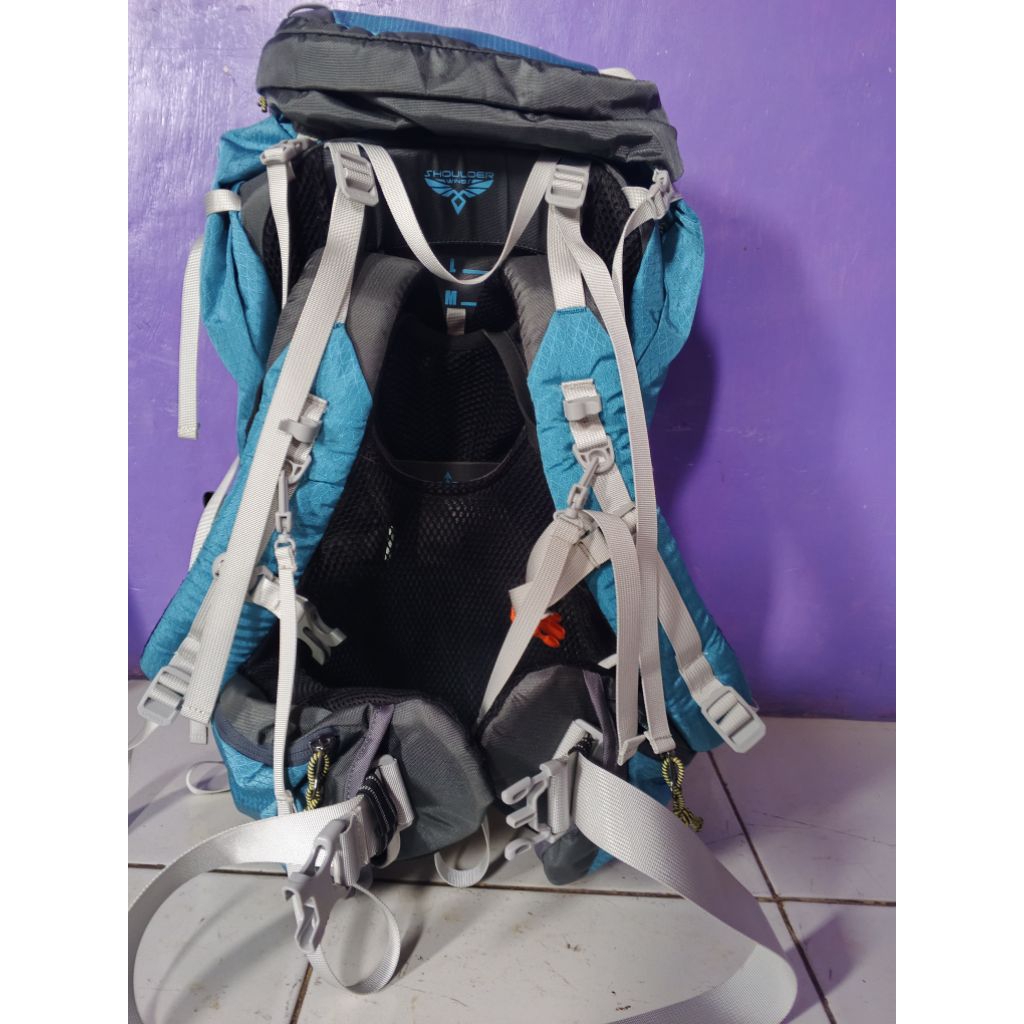 Carrier Consina via ferata 50+5L second rasa baru warna peacock blue mulus nominus anti kotor