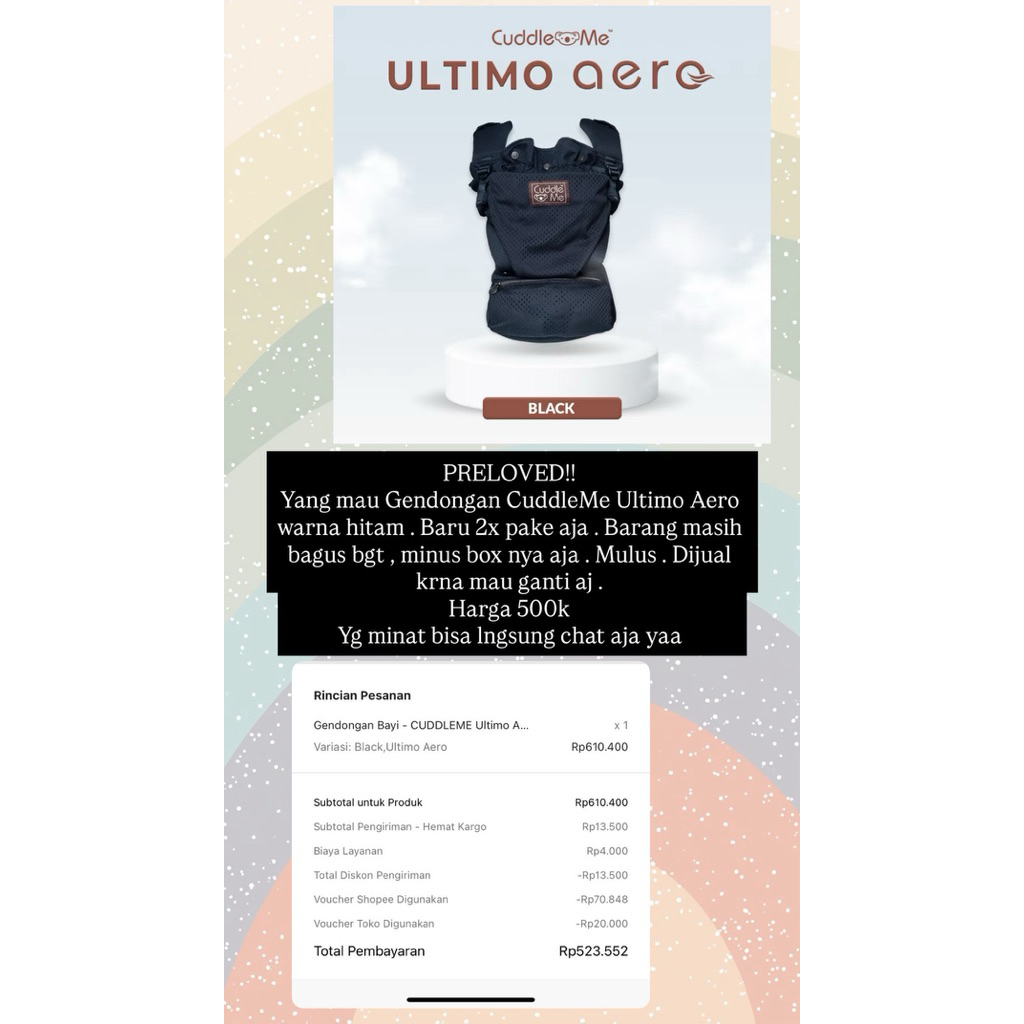 PRELOVED CUDDLEME ULTIMO