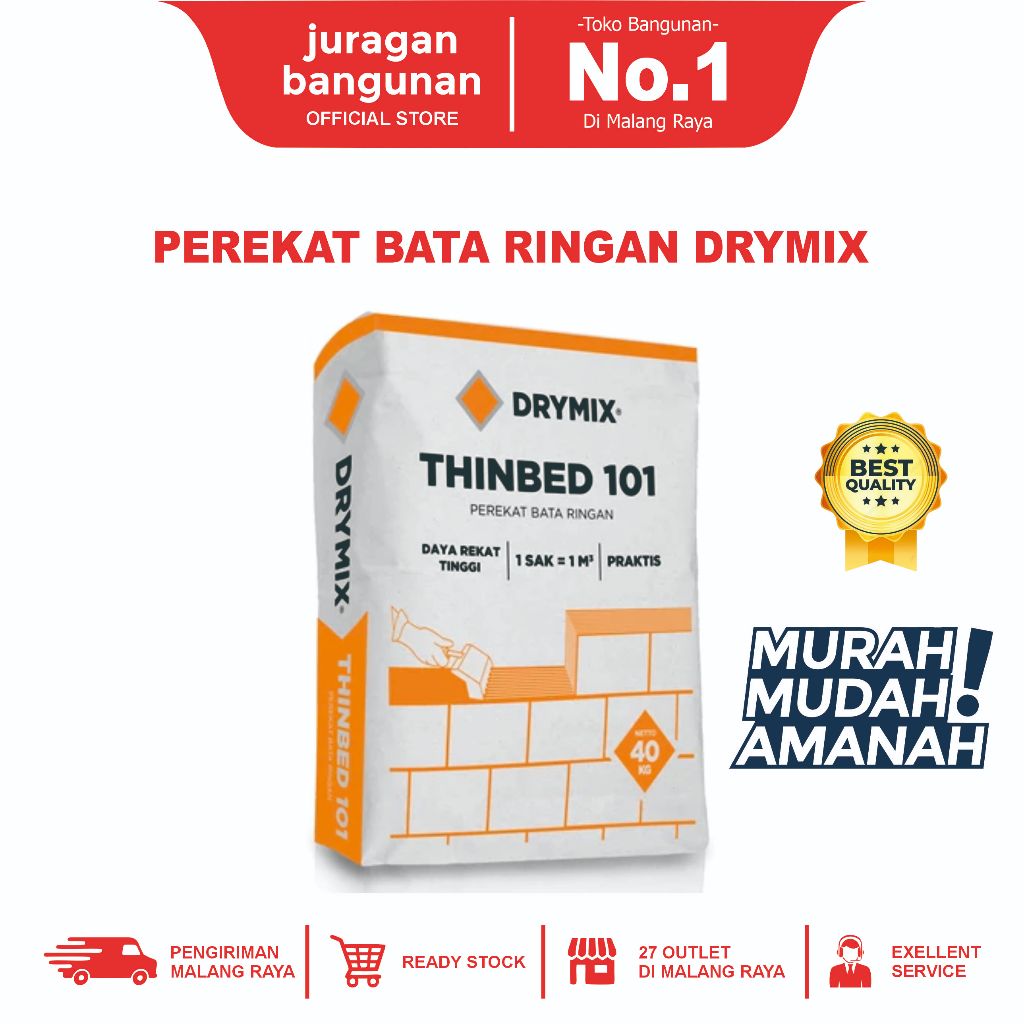 PEREKAT BATA RINGAN DRYMIX - LEM BATA RINGAN DRYMIX