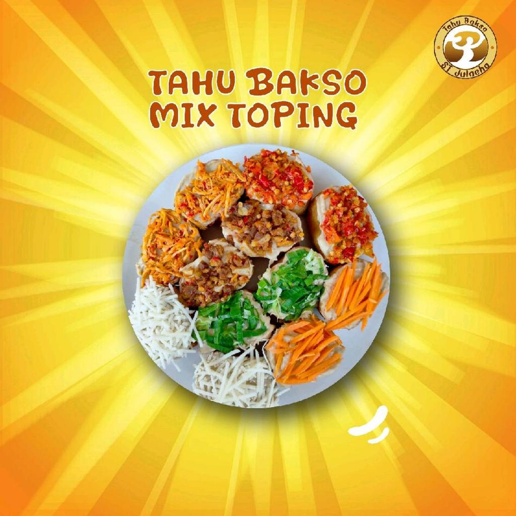 Tahu Bakso Topping Isi 10 Pcs Halal Daging Fresh Keju Ayam Pedes Jamur Mercon