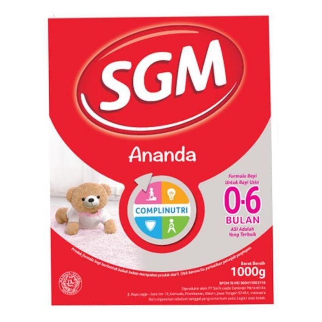 SGM Ananda Susu Formula Bayi 0-6 Bulan / 6-12 Bulan Kemasan 150grI400grI600grI1000gr - SGM ANADA 6-1