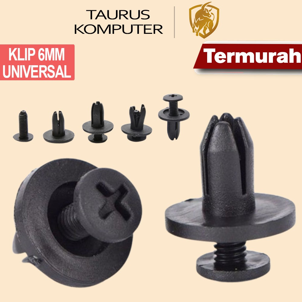 Klip Clip Baut kancing rivet Bumper body Mud Guard 6 mm mobil motor 6mm retainer bemper fender
