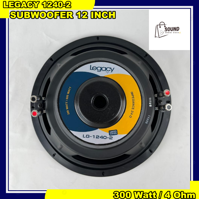 SPEAKER SUBWOOFER LEGACY 1240 LG-1240-2 12in LG 1240 12Inch 300 WATT WOOFER  LIMITED EDITION