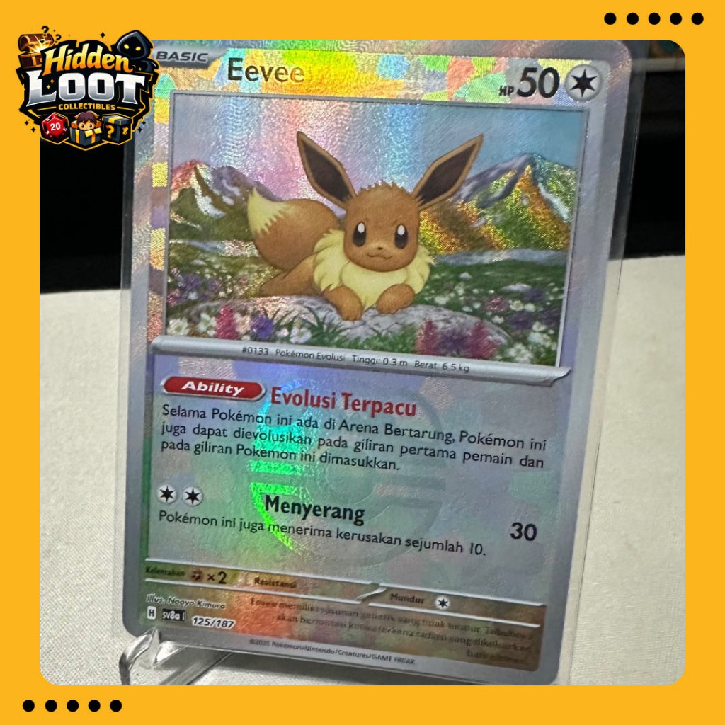 SV8a - Eevee MasterBall Holo 125/182 - Festival Terastal, Kartu Pokemon TCG, Trading Card Game Indon