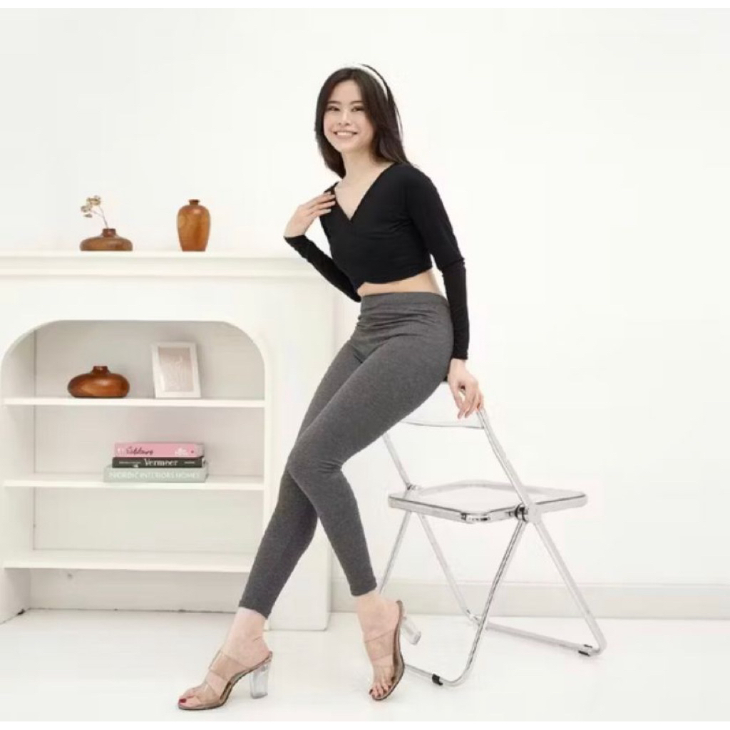 Legging Kaos Panjang Wanita - Legging Super Jumbo Kaos Bahan Rayon