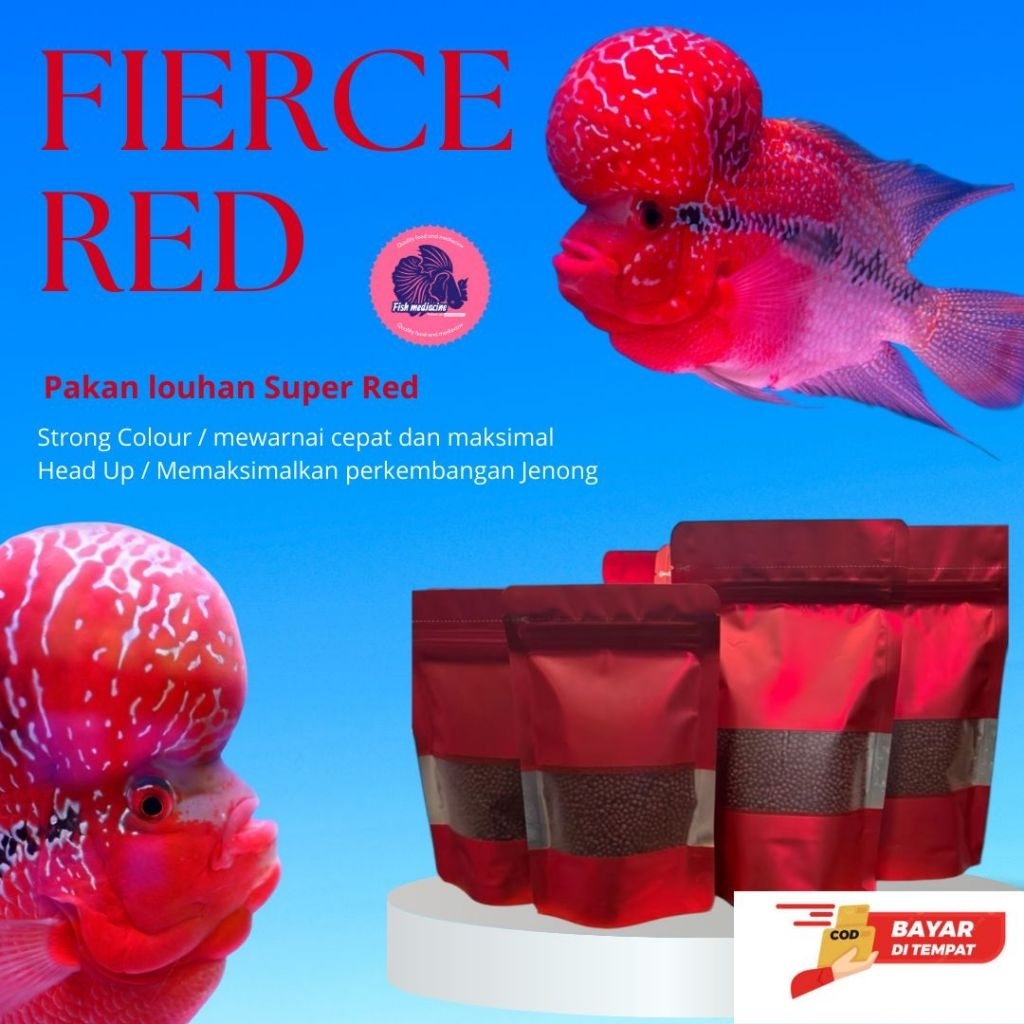 Pelet Louhan Fierce Red / Pakan Khusus Louhan RED