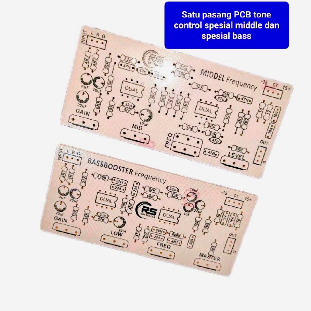 PCB tone control spesial middle dan spesial bass