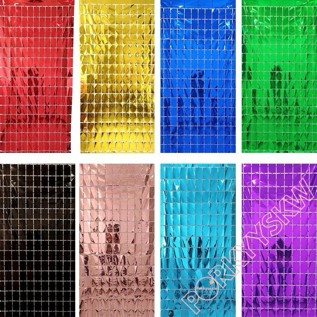 [PS] Tirai Foil Kotak Ulang Tahun / Tirai Foil Kotak UlangTahun