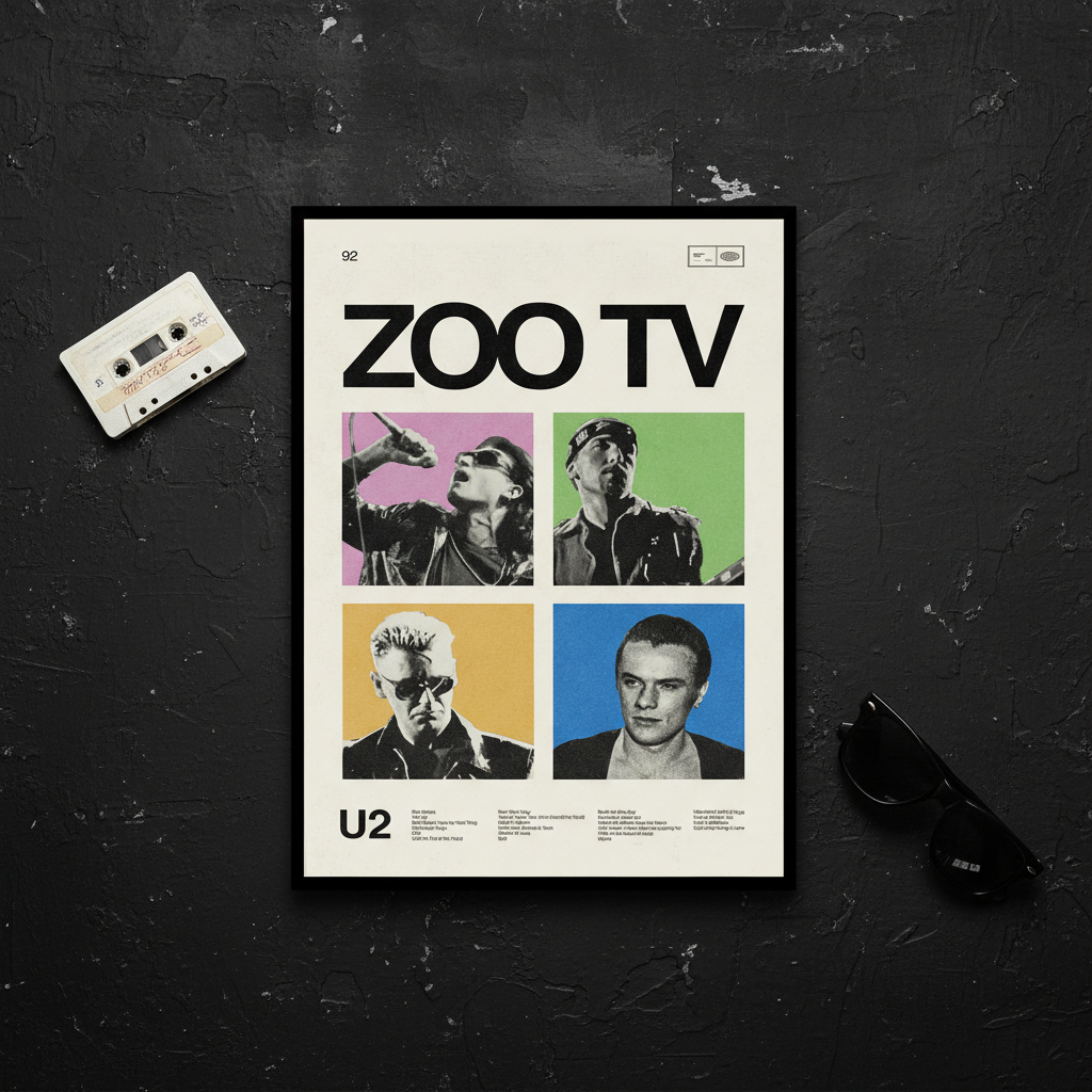 Wall Decor MDF Radiohead Kid A - Poster Kayu Musik Indie Rock Estetik Minimalis