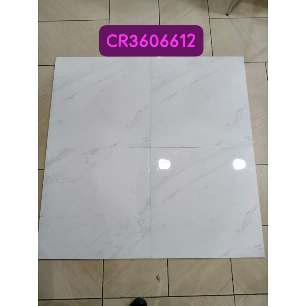 Granit Putih Motif Marmer 60x60 Glosy - Keramik Motif Marmer
