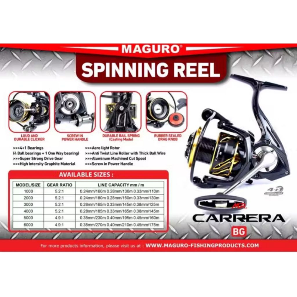 REEL PANCING  CARRERA MAGURO BG  4000