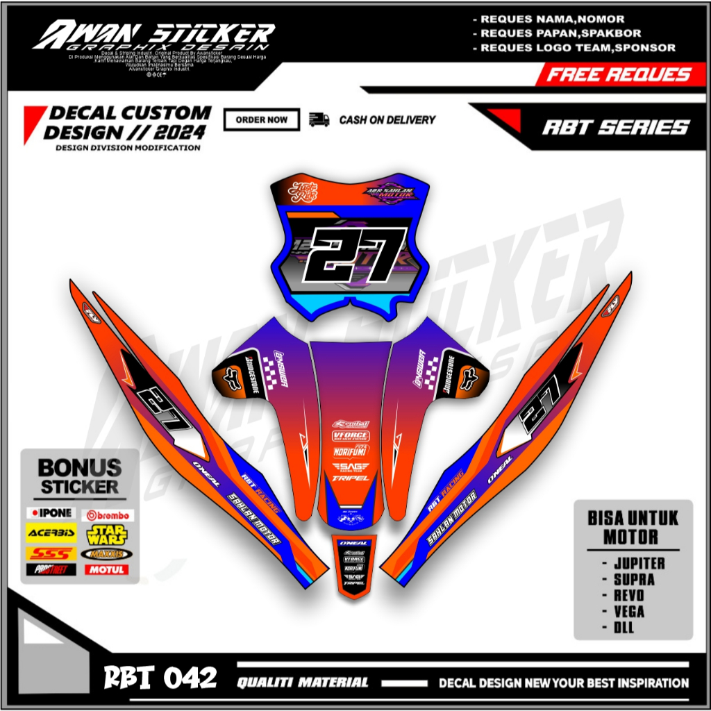 RBT JUPITER SUPRA CUSTOM MOTOR RBT BEBEK RACING DESAIN RACING TERBARU AWN.042