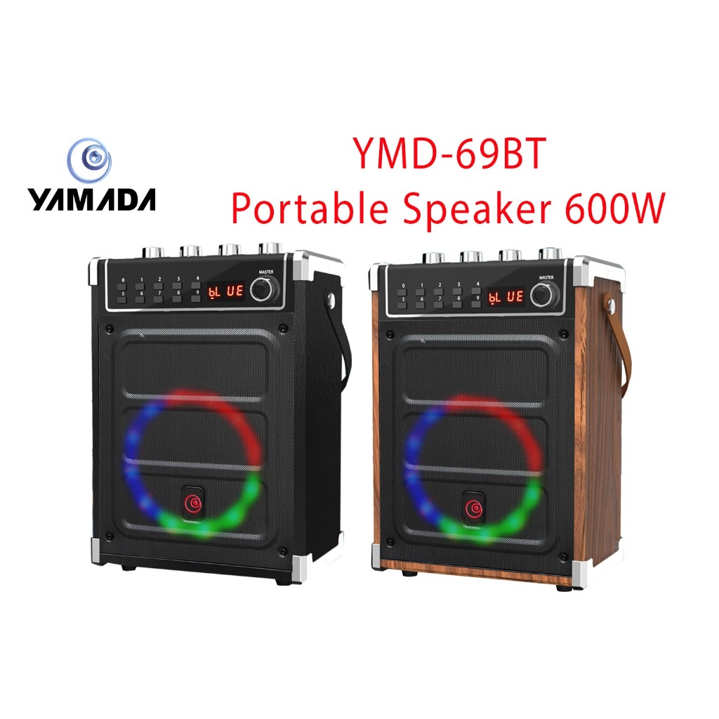 Speaker Portable Aktif Yamada YMD-69BT Bluetooth TWS System + 2 Mic Wireless Stereo Display New