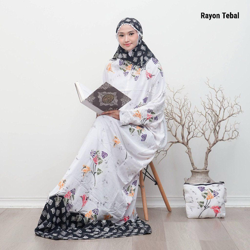 MUKENA TERUSAN RAYON JUMBO BATIK CAP PEKALONGAN
