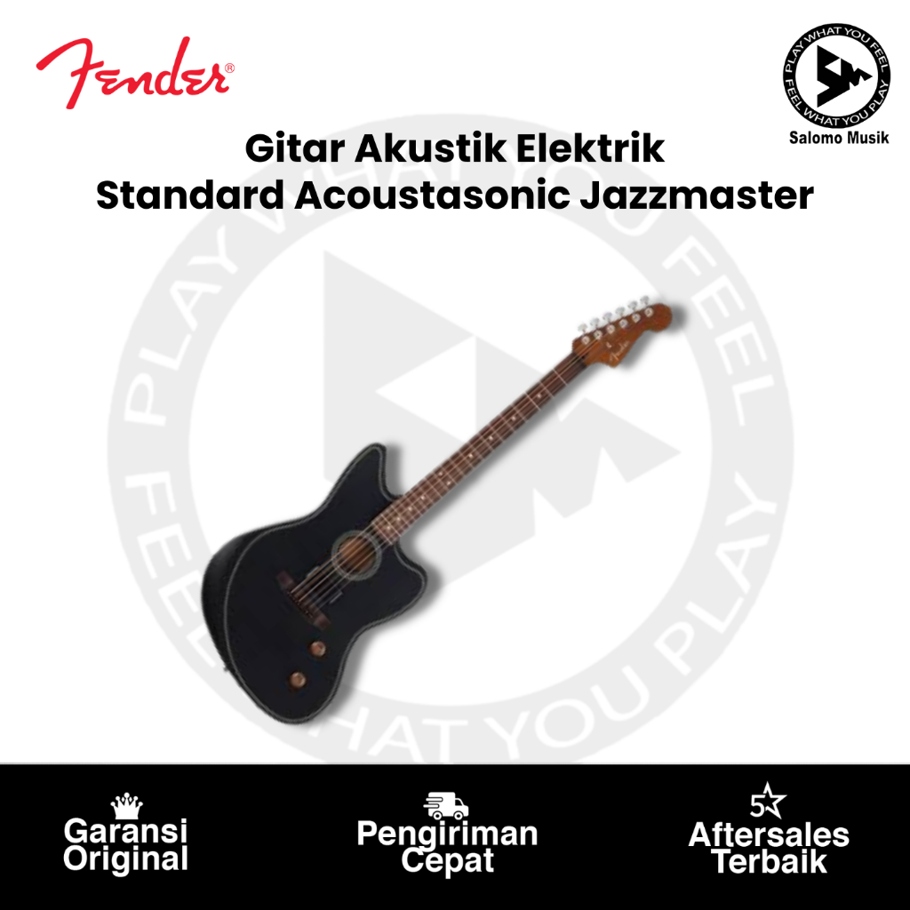 Gitar Akustik Elektrik Fender Standard Acoustasonic Jazzmaster Guitar Original