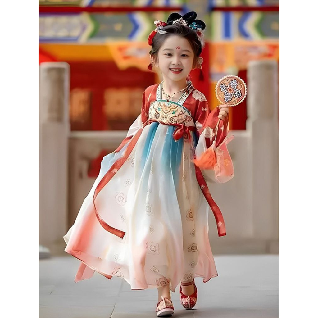 Dress Cheongsam Anak Hanfu imlek bordir