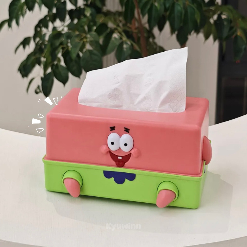 [READY ]Kotak Tissue Karakter Patrick Dan Spongebob /Tissue Box /Tempat Tisu Karakter Lucu/ Tempat T
