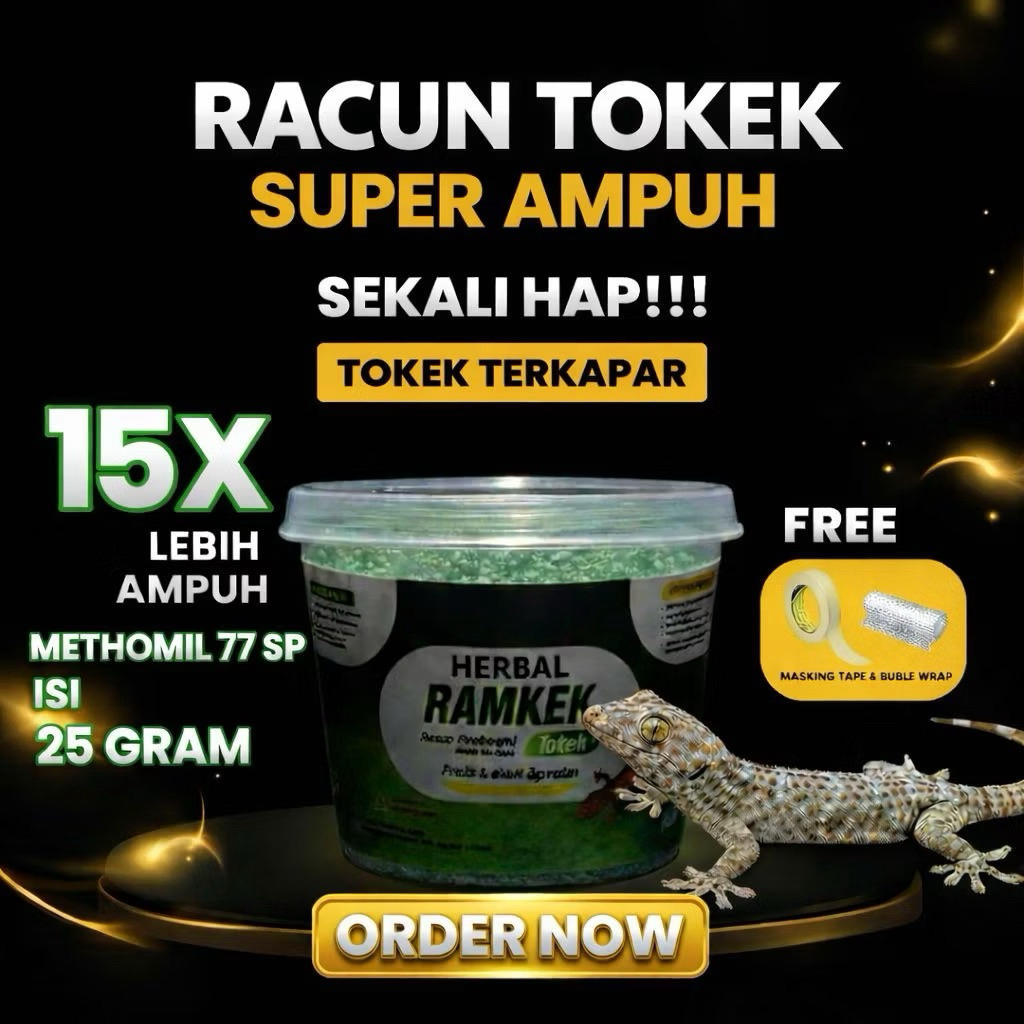 Racun Tokek Super Ampuh 25gram Pembasmi Tokek Ampuh Formula Jerman Umpan Pembasmi Tokek