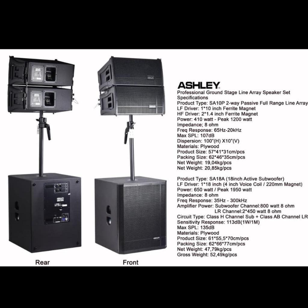 SPEAKER STAGE LINE ARRAY ASHLEY SA18A&SA10P2 ( 10INCH&18INCH SUBWOOFER ) ORIGINAL