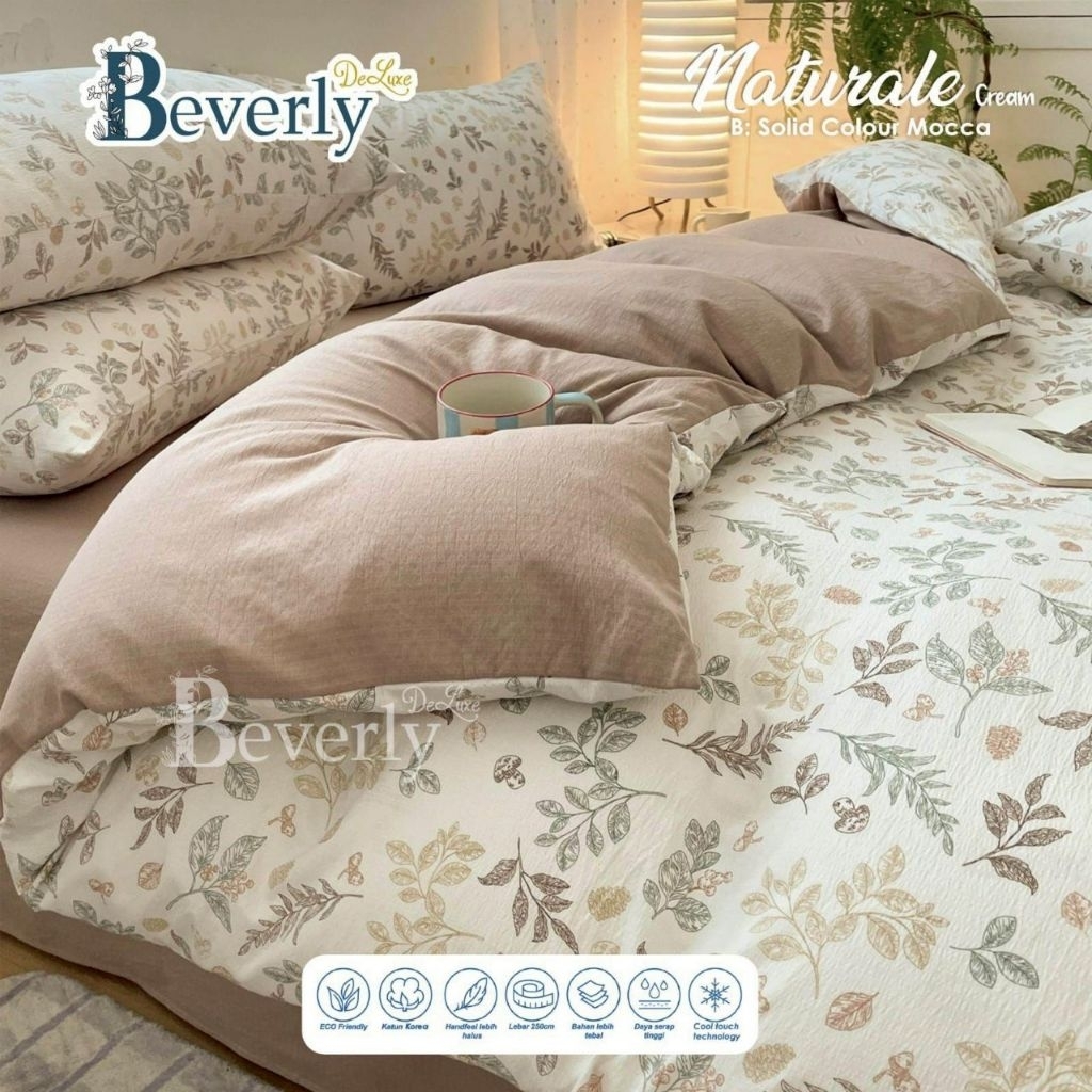 Set Sprei katun lokal premium motif Daun