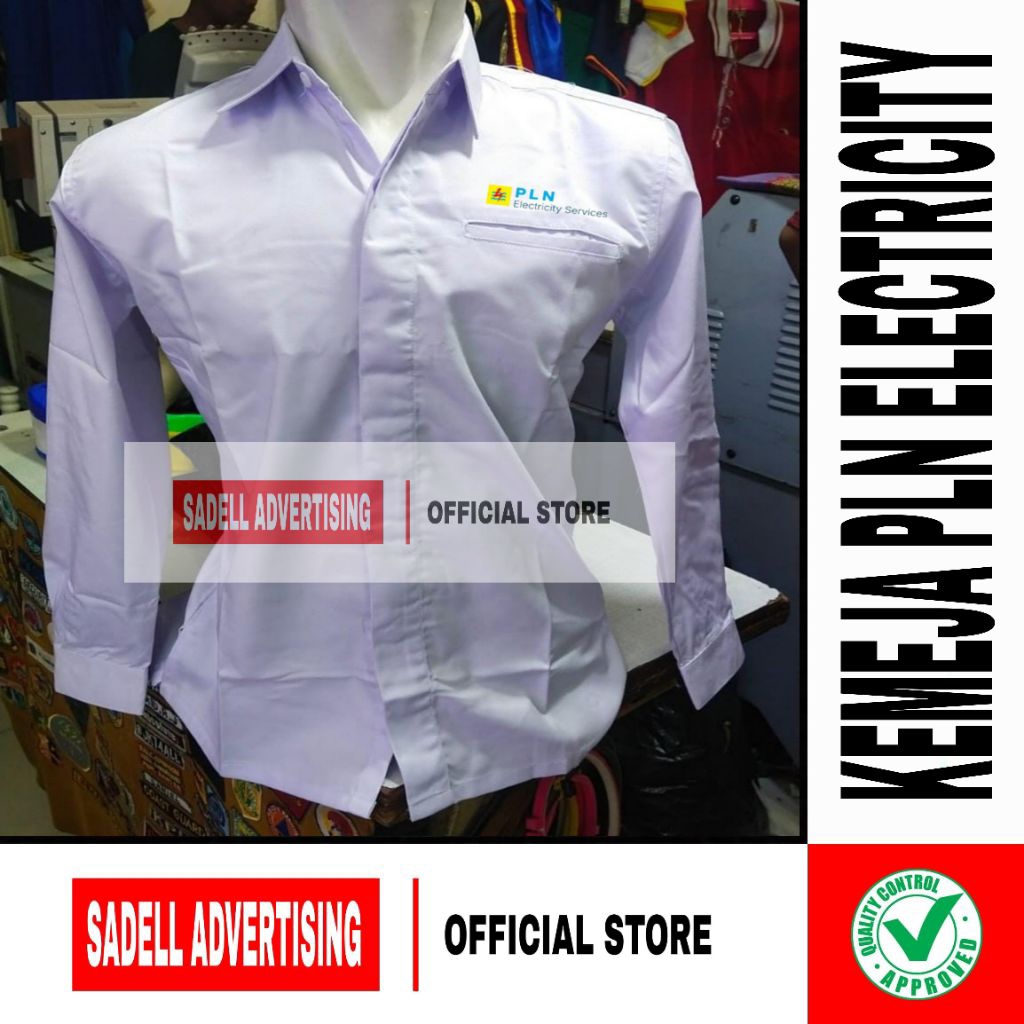 Kemeja PLN ELECTRICITY SERVICES Seragam PLN ELECTRICITY SERVICES Baju PLN Electricity Services Putih
