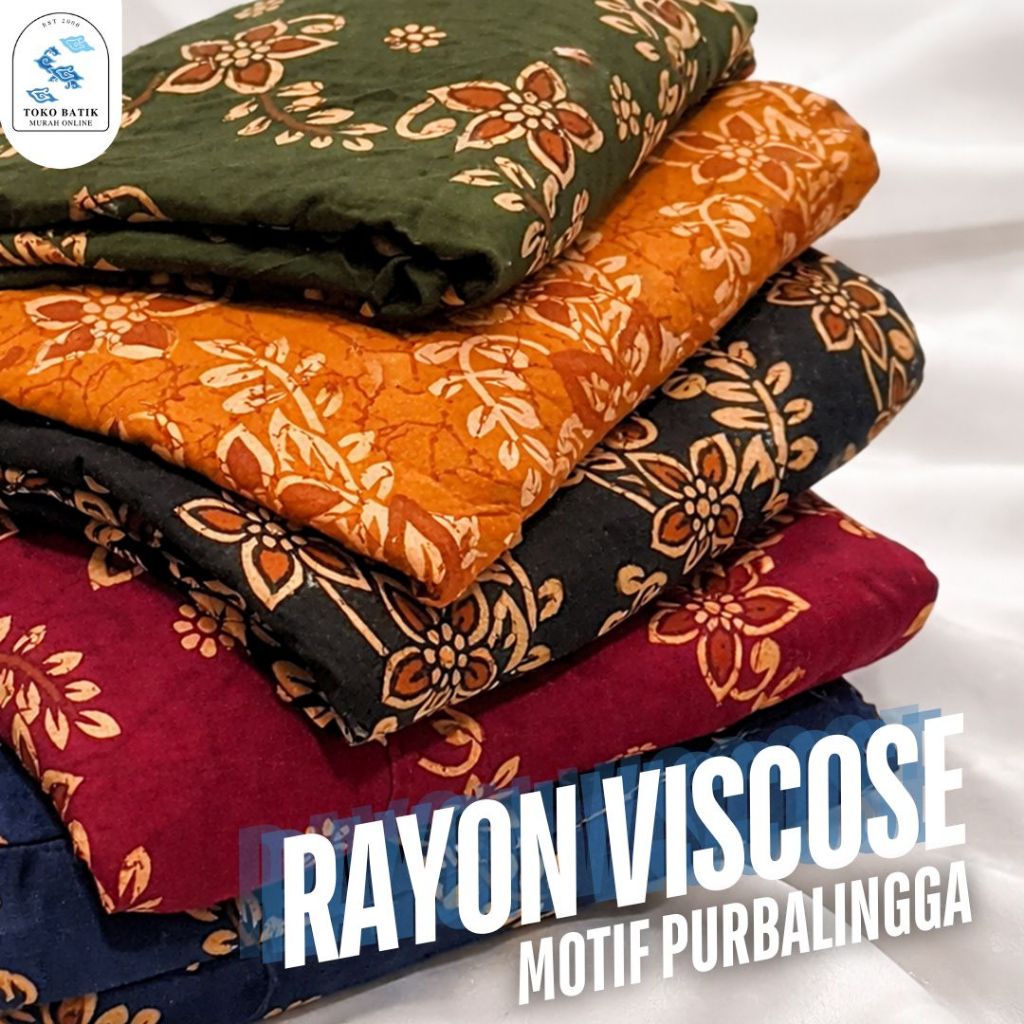Kain Katun Korea Rayon Silky Viscose Printing Motif "Purbalinga" 2025 Original 100% Viscose Premium